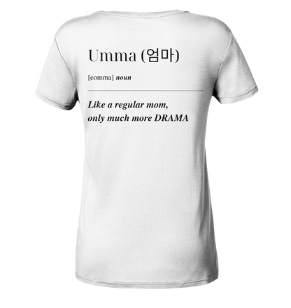 UMMA + FINGERHERZ - BEIDSEITIG - Ladies Organic Shirt