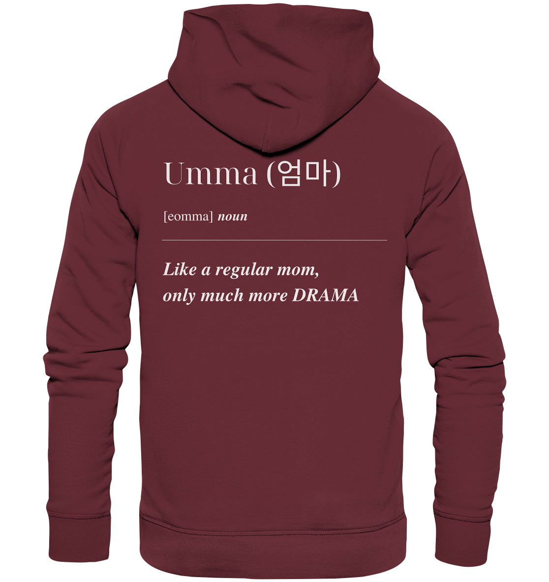 UMMA DEFINITION + BESTE UMMA - BEIDSEITIG - Organic Hoodie