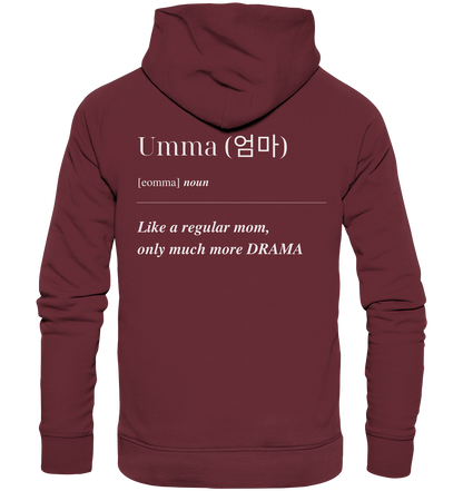 UMMA DEFINITION + BESTE UMMA - BEIDSEITIG - Organic Hoodie