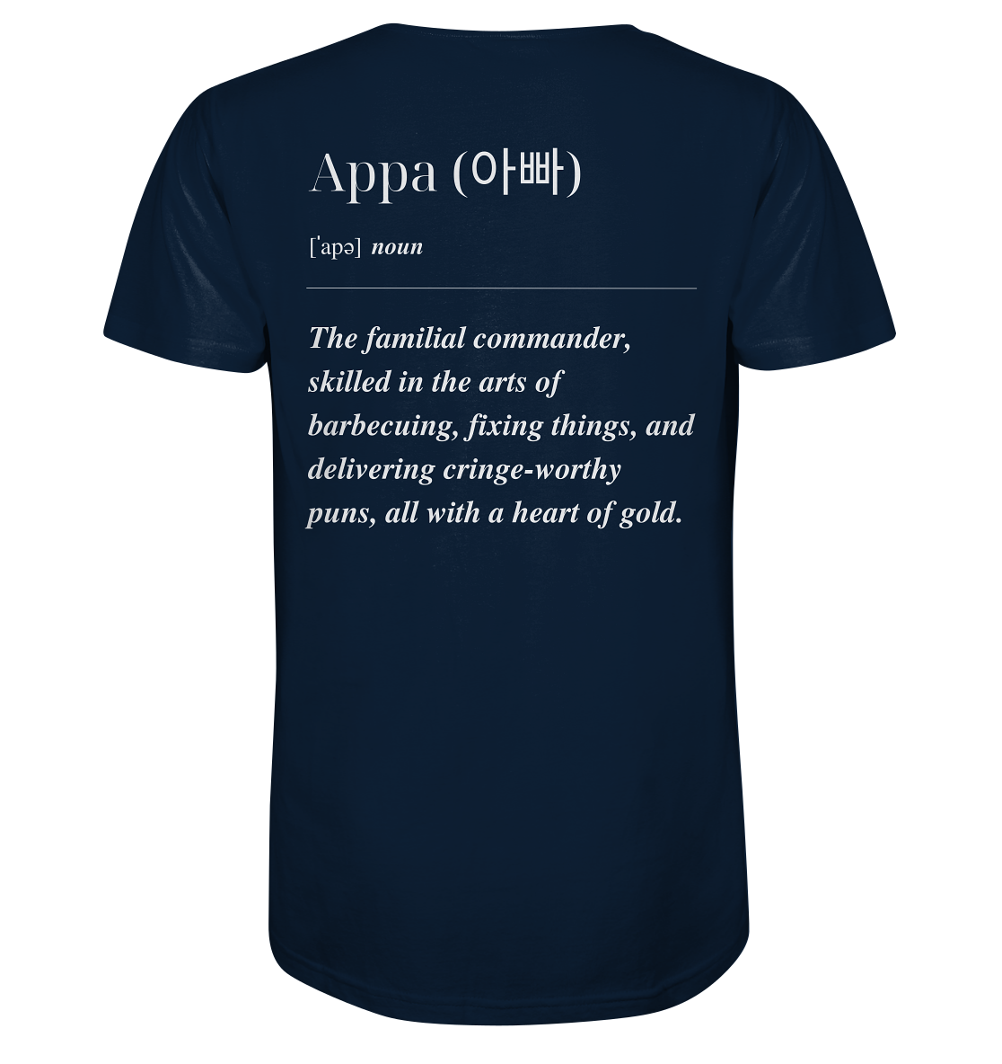 APPA DEFINITION + BESTER APPA - BEIDSEITIG - Organic Shirt