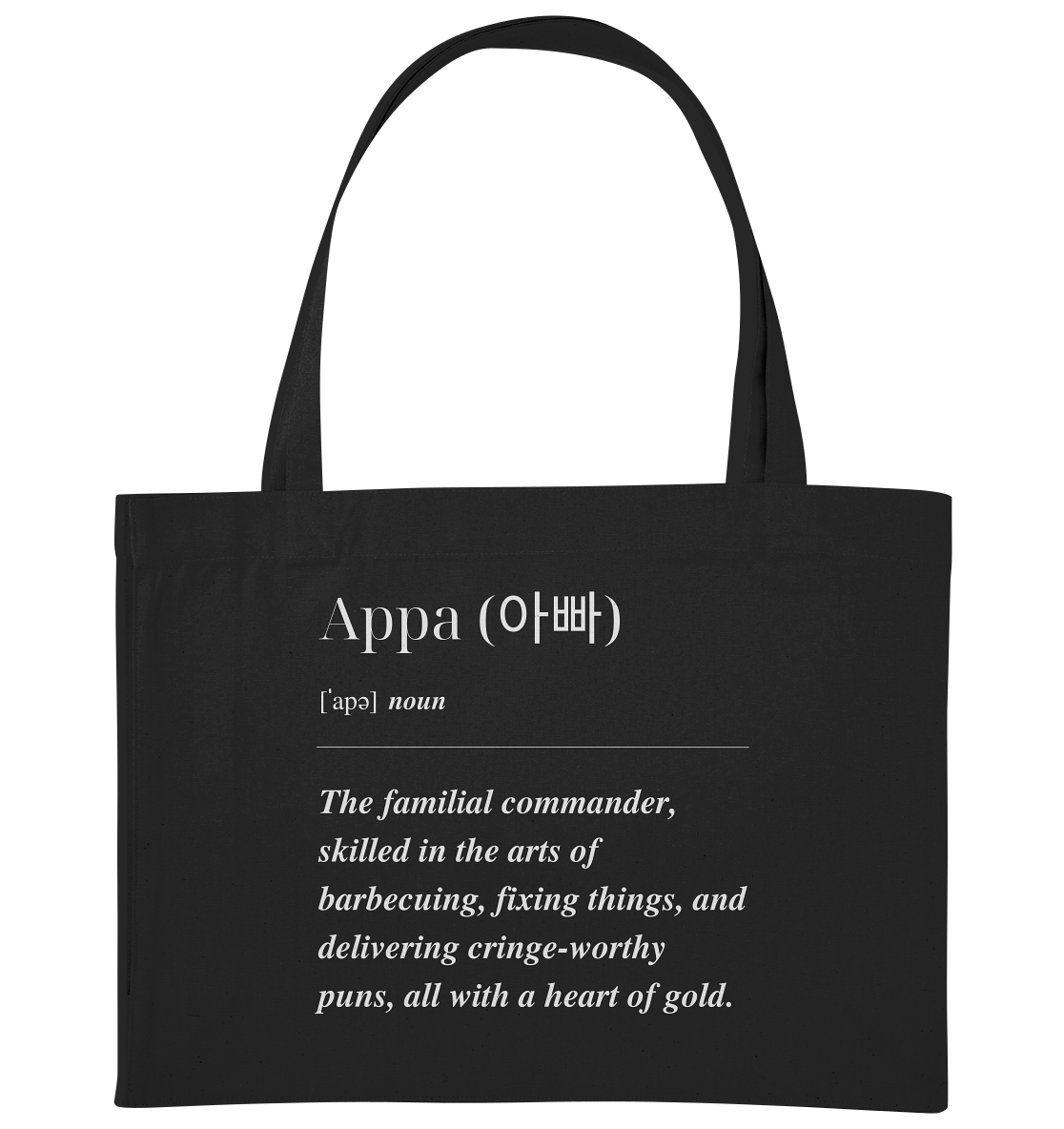 APPA DEFINITION + BESTER APPA - BEIDSEITIG - Organic Shopping-Bag