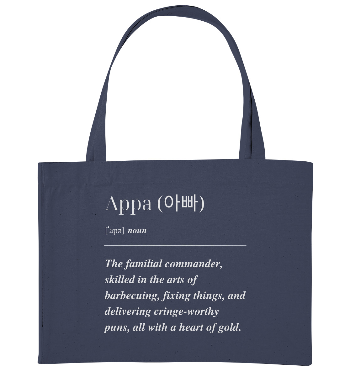 APPA DEFINITION + BESTER APPA - BEIDSEITIG - Organic Shopping-Bag