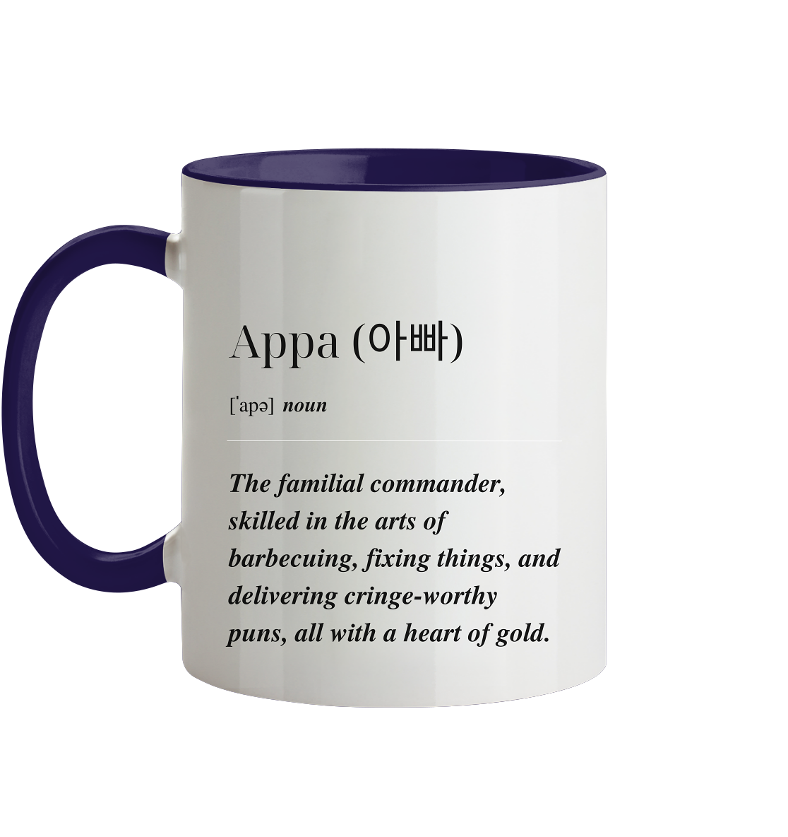 APPA DEFINITION + BESTER APPA - BEIDSEITIG - Tasse zweifarbig