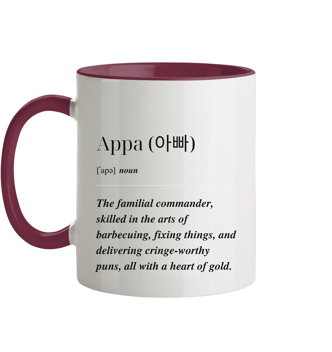 APPA DEFINITION + BESTER APPA - BEIDSEITIG - Tasse zweifarbig