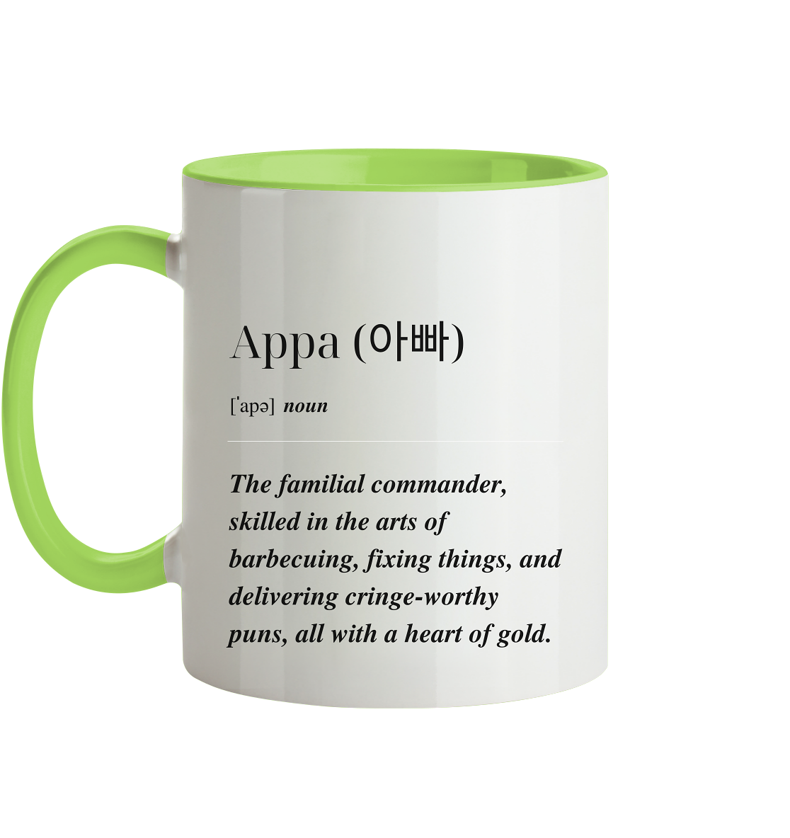 APPA DEFINITION + BESTER APPA - BEIDSEITIG - Tasse zweifarbig