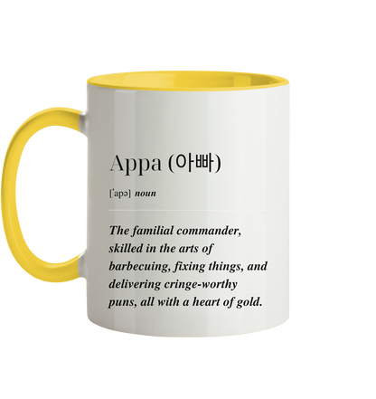 APPA DEFINITION + BESTER APPA - BEIDSEITIG - Tasse zweifarbig