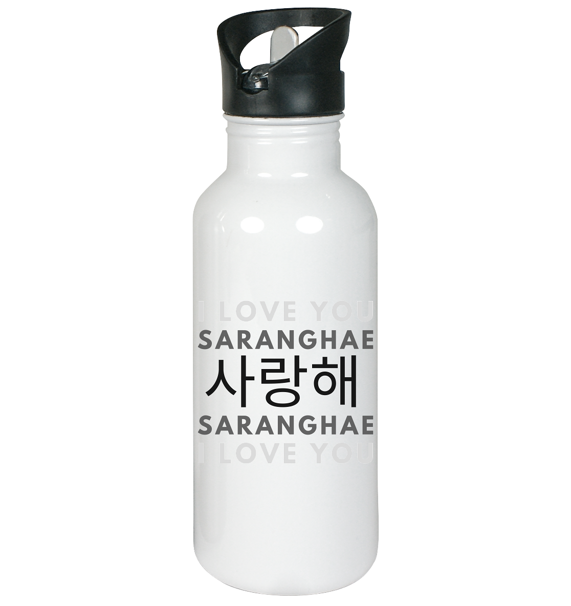 I LOVE YOU SARANGHAE - Edelstahl-Trinkflasche