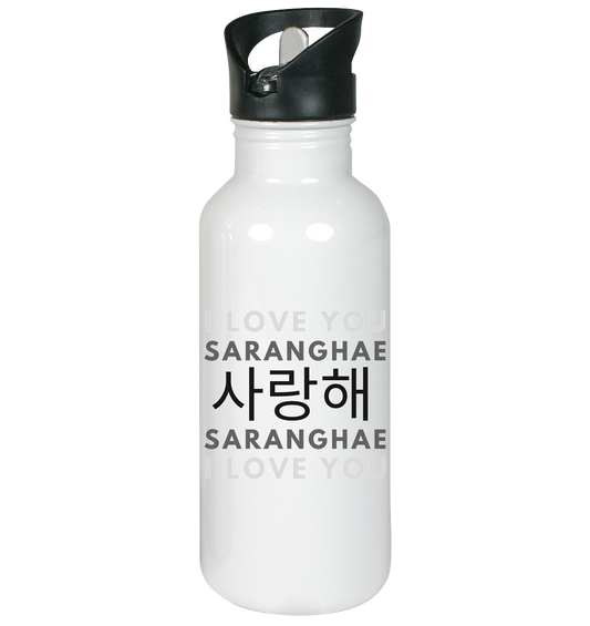 I LOVE YOU SARANGHAE - Edelstahl-Trinkflasche