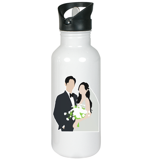 Queen of Tears - Kim Soo-hyun & Kim Ji-won - Baek Hyun-woo & Hong Hae-in - 2 - Edelstahl-Trinkflasche