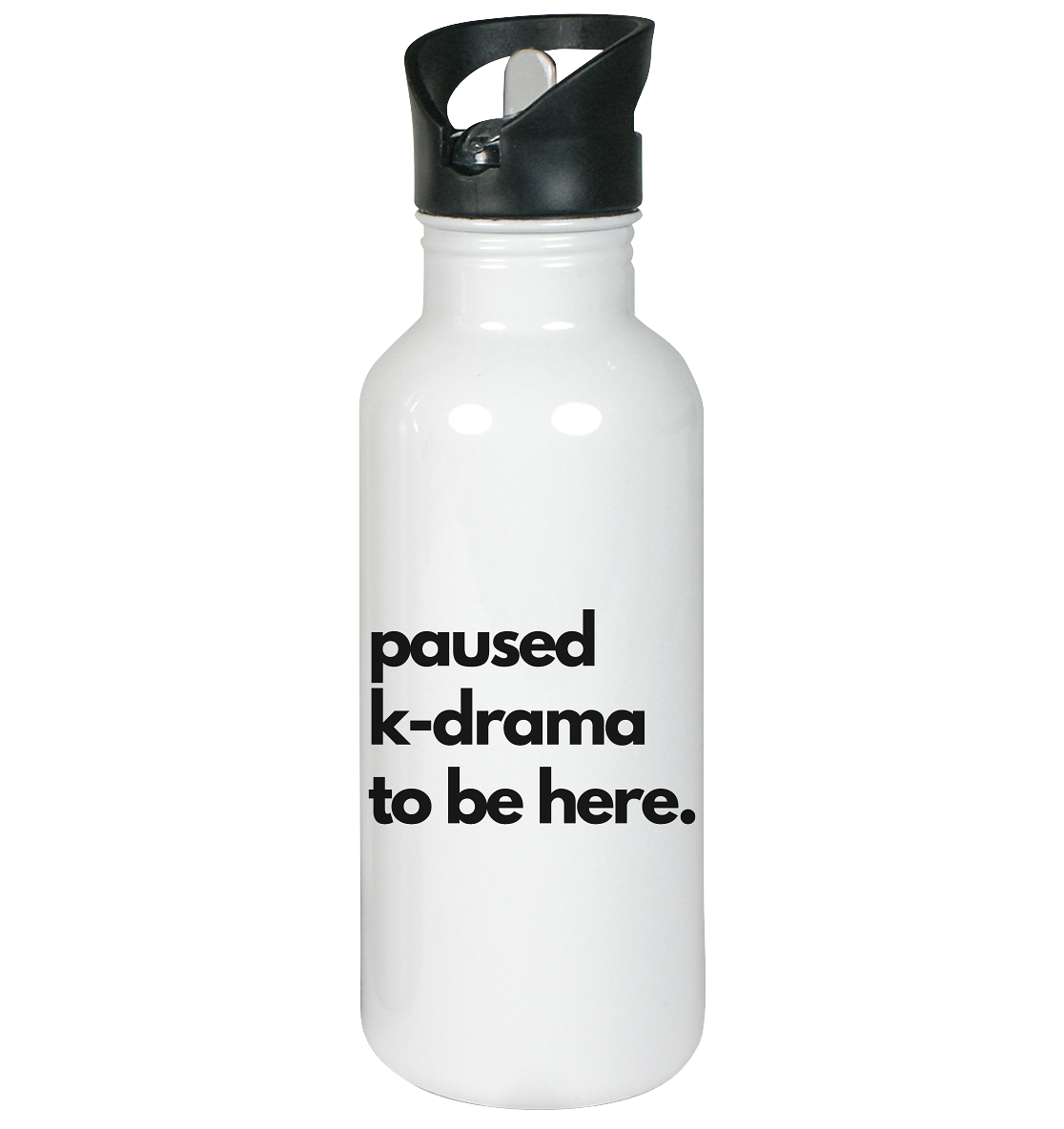 Paused K-Drama to be Here - Edelstahl-Trinkflasche