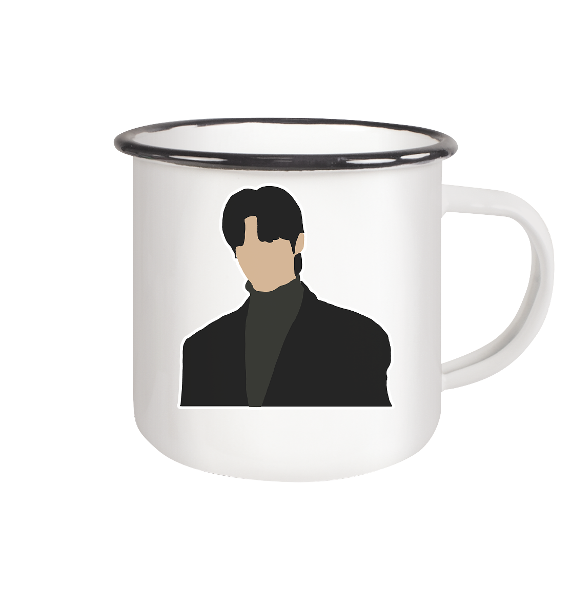 Lovely Runner - Byeon Woo-seok - Ryoo Seon-jae - 1 - Emaille Tasse (Black)