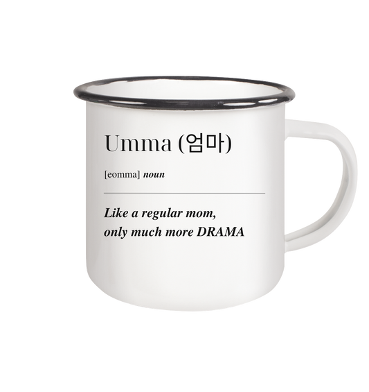 UMMA - Emaille Tasse (Black)