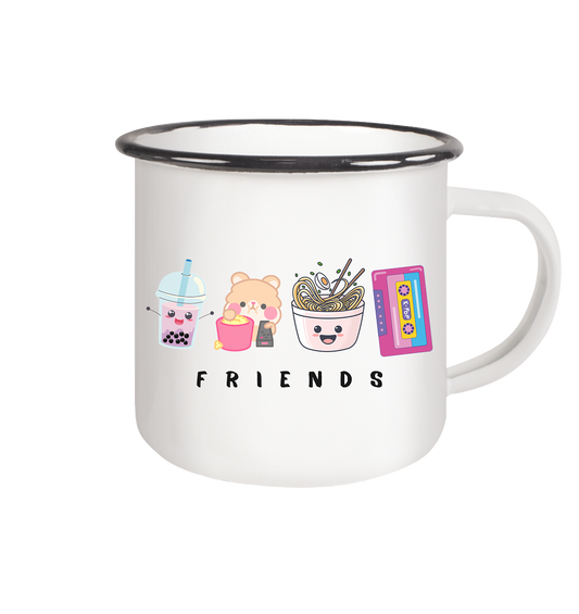 FRIENDS - Emaille Tasse (Black)