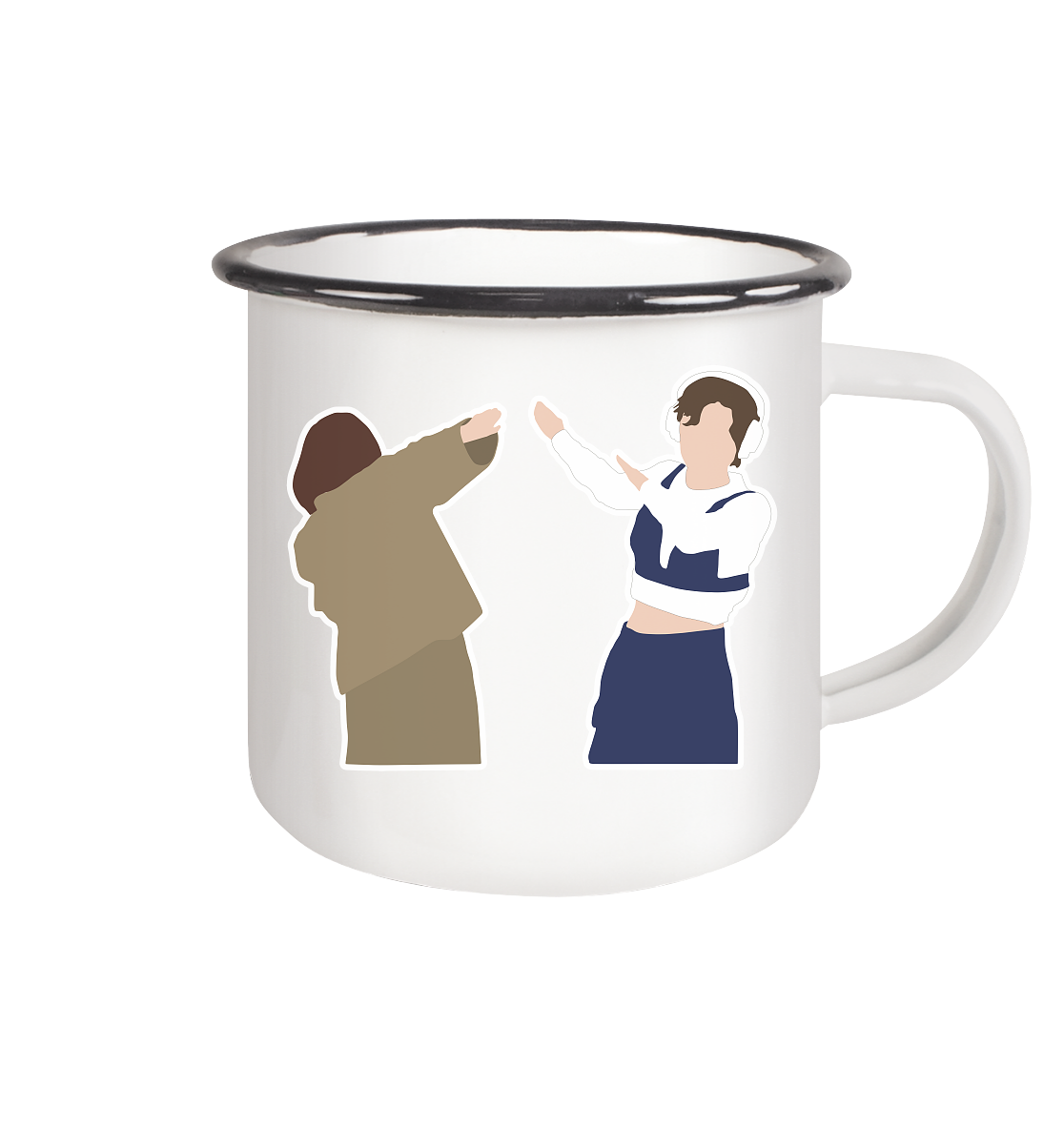 EXTRAORDINARY ATTORNEY WOO - "WOO TO THE YOUNG TO THE WOO" - Emaille Tasse (Black)