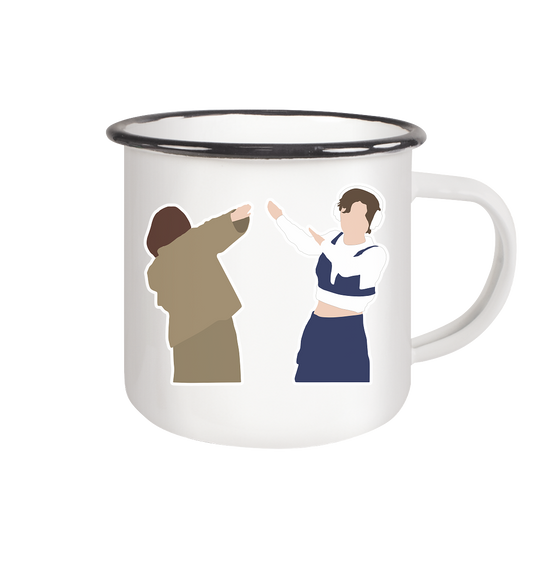 EXTRAORDINARY ATTORNEY WOO - "WOO TO THE YOUNG TO THE WOO" - Emaille Tasse (Black)