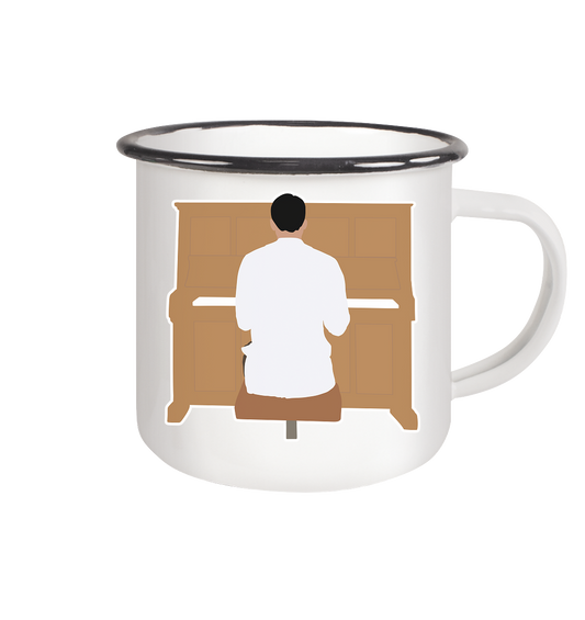 Cloy Klavier - Emaille Tasse (Black)