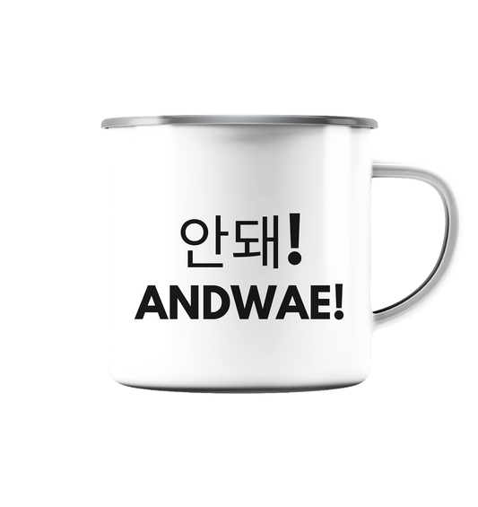 ANDWAE! - Emaille Tasse (Silber)