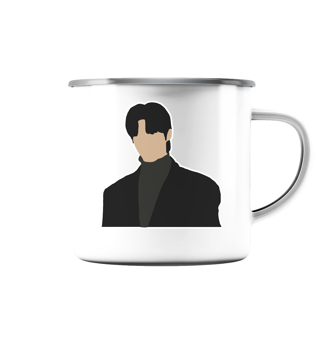 Lovely Runner - Byeon Woo-seok - Ryoo Seon-jae - 1 - Emaille Tasse (Silber)