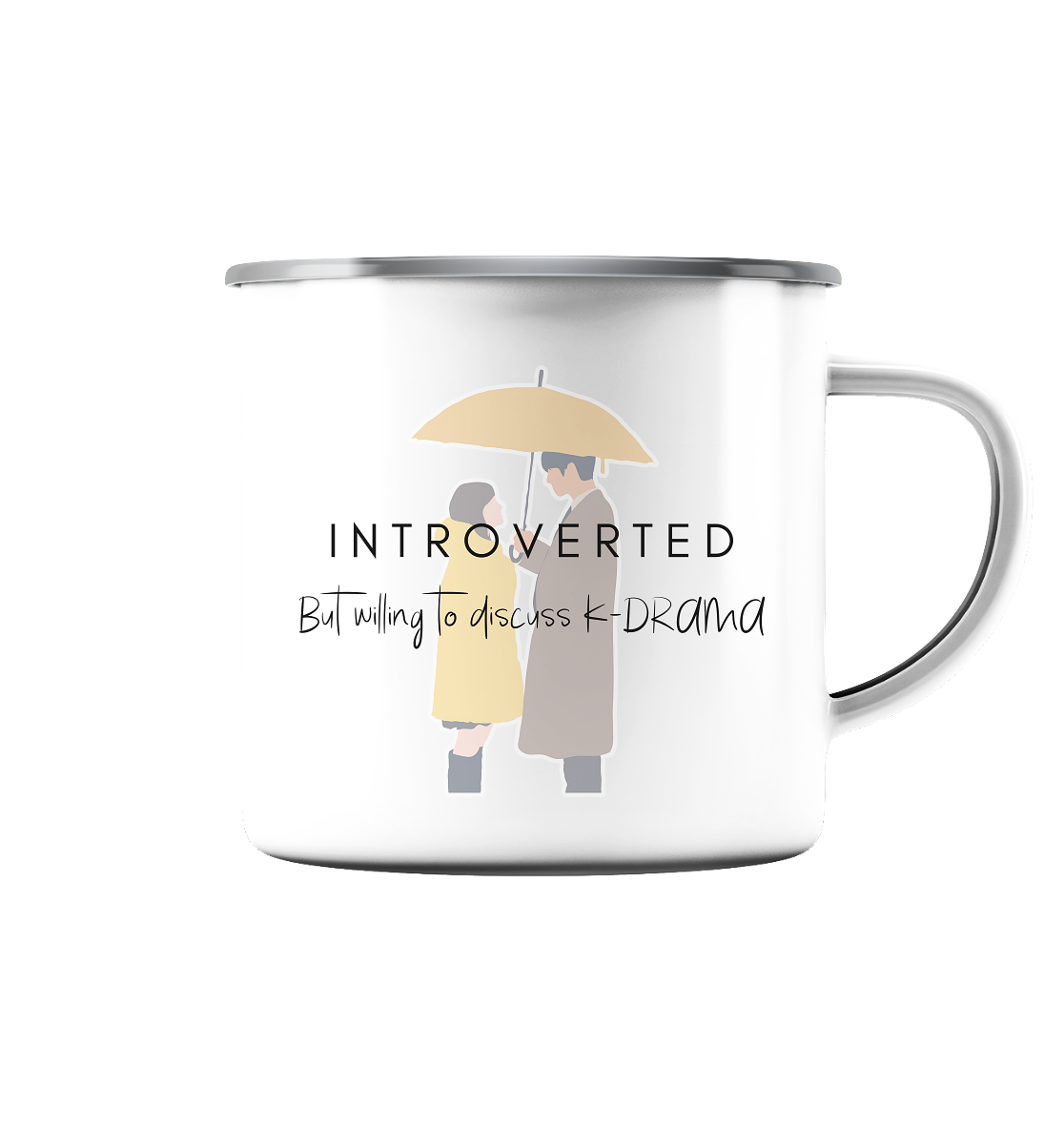 BUSINESS PROPOSAL - INTROVERTED BUT WILLING TO DISCUSS K-DRAMA - Emaille Tasse (Silber)