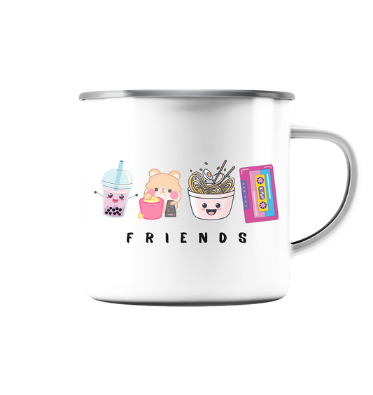 FRIENDS - Emaille Tasse (Silber)