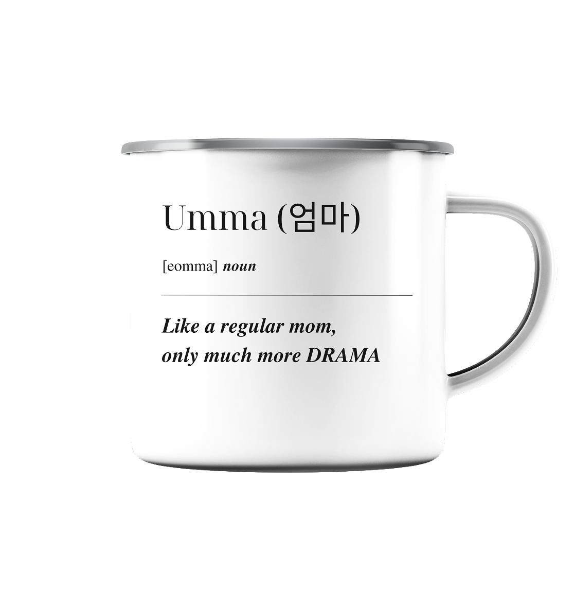 UMMA - Emaille Tasse (Silber)