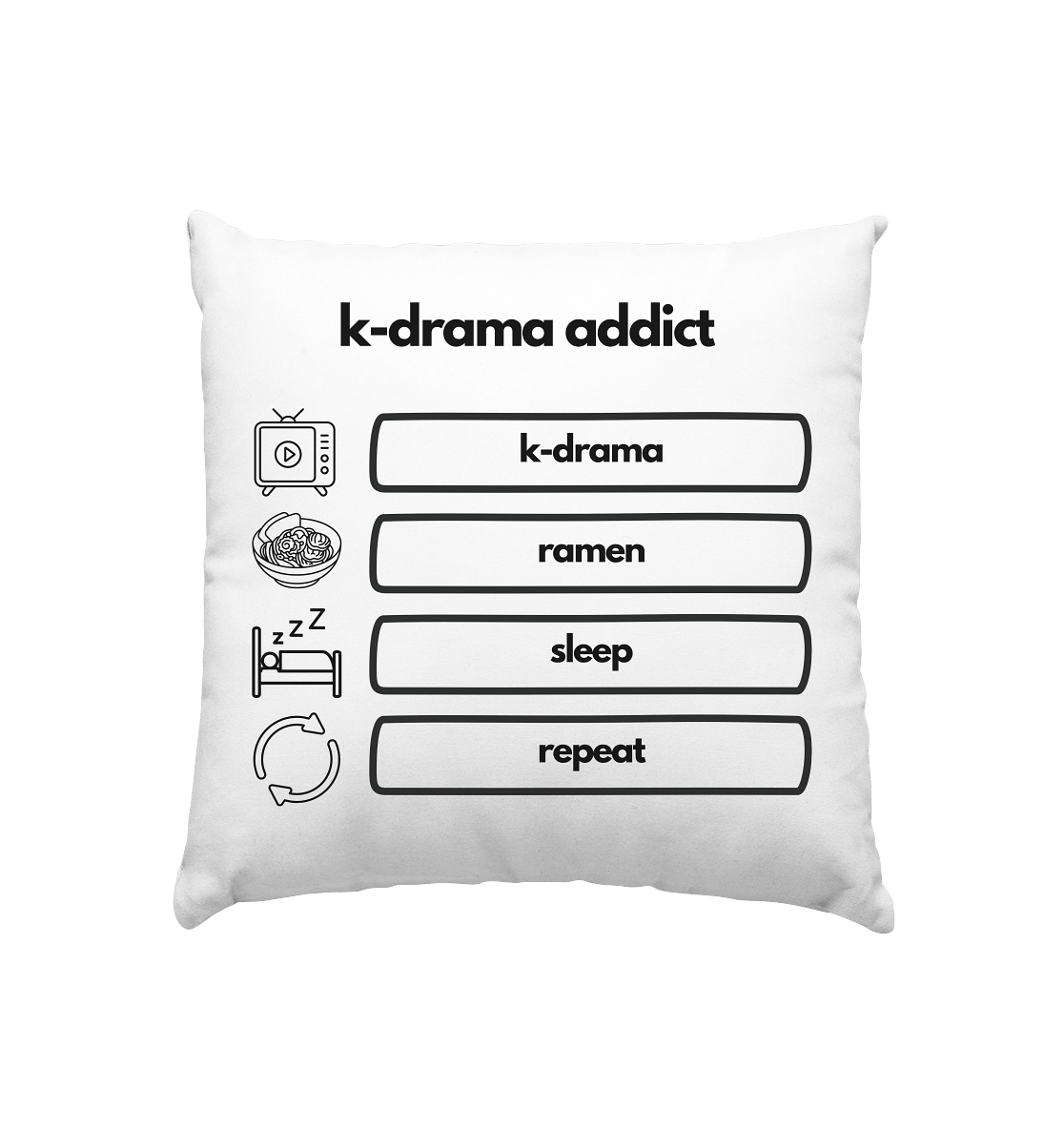 K-Drama Addict - Kissen 40x40cm