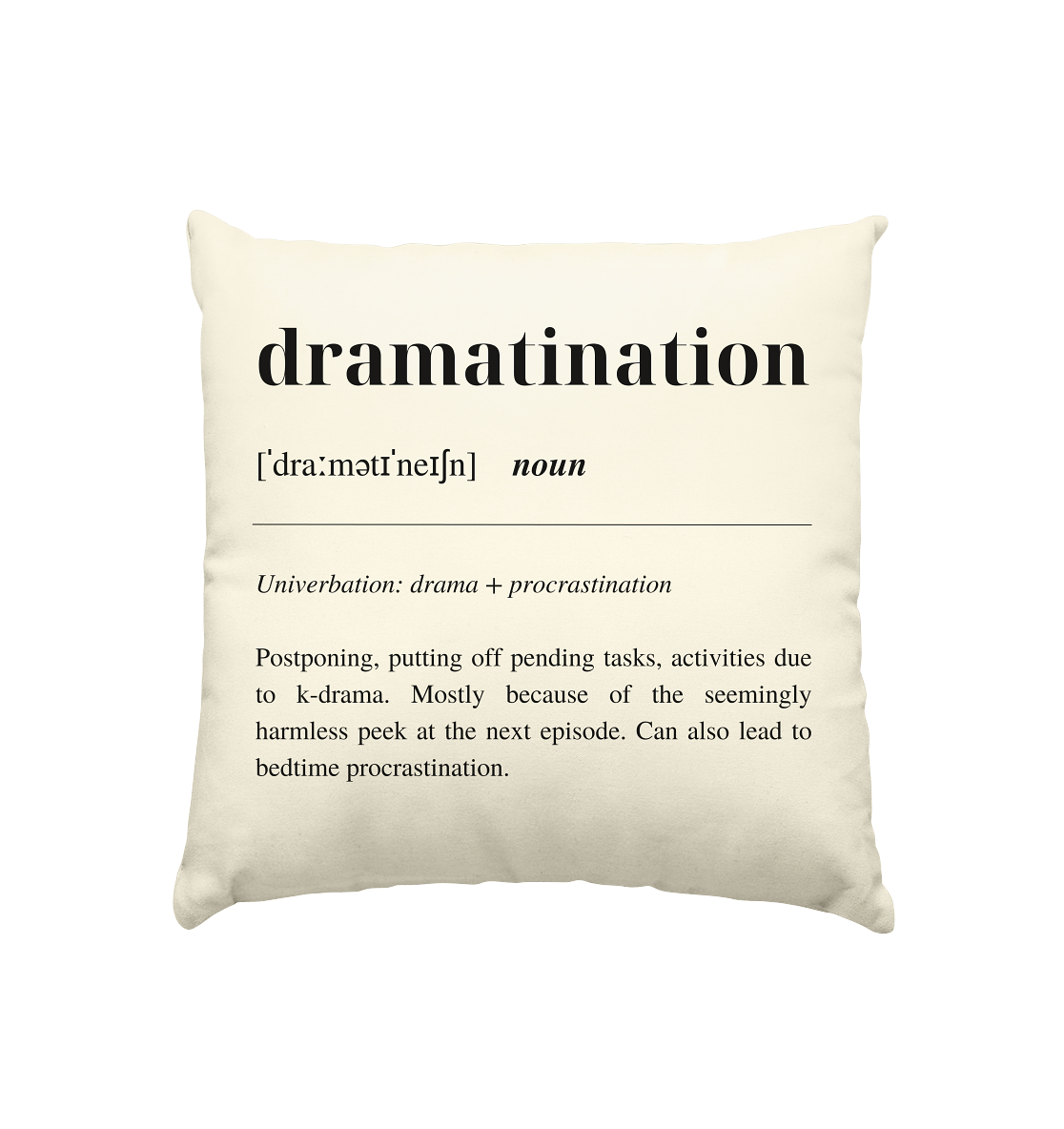 Dramatination - Kissen natur 40x40cm