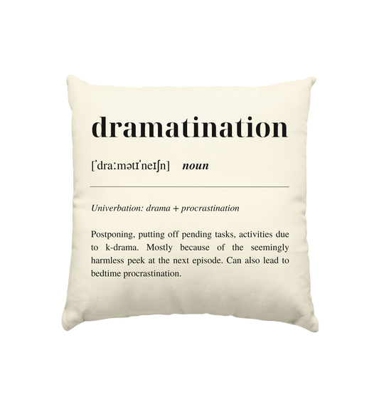 Dramatination - Kissen natur 40x40cm