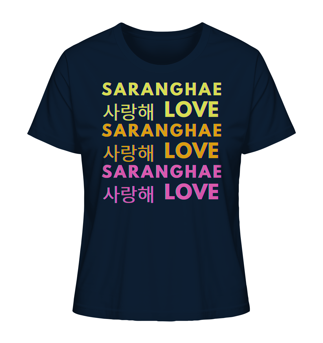 SARANGHAE LOVE NEON - Ladies Organic Shirt