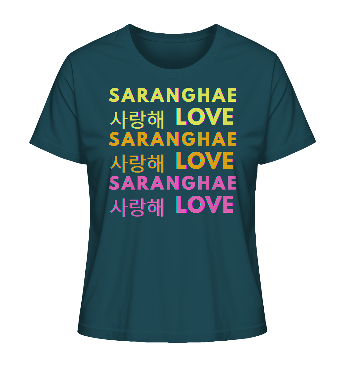 SARANGHAE LOVE NEON - Ladies Organic Shirt