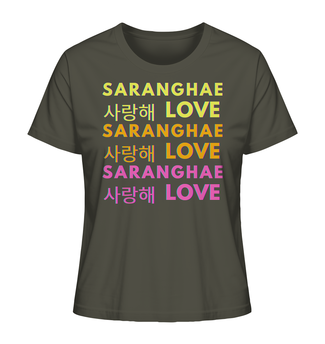 SARANGHAE LOVE NEON - Ladies Organic Shirt