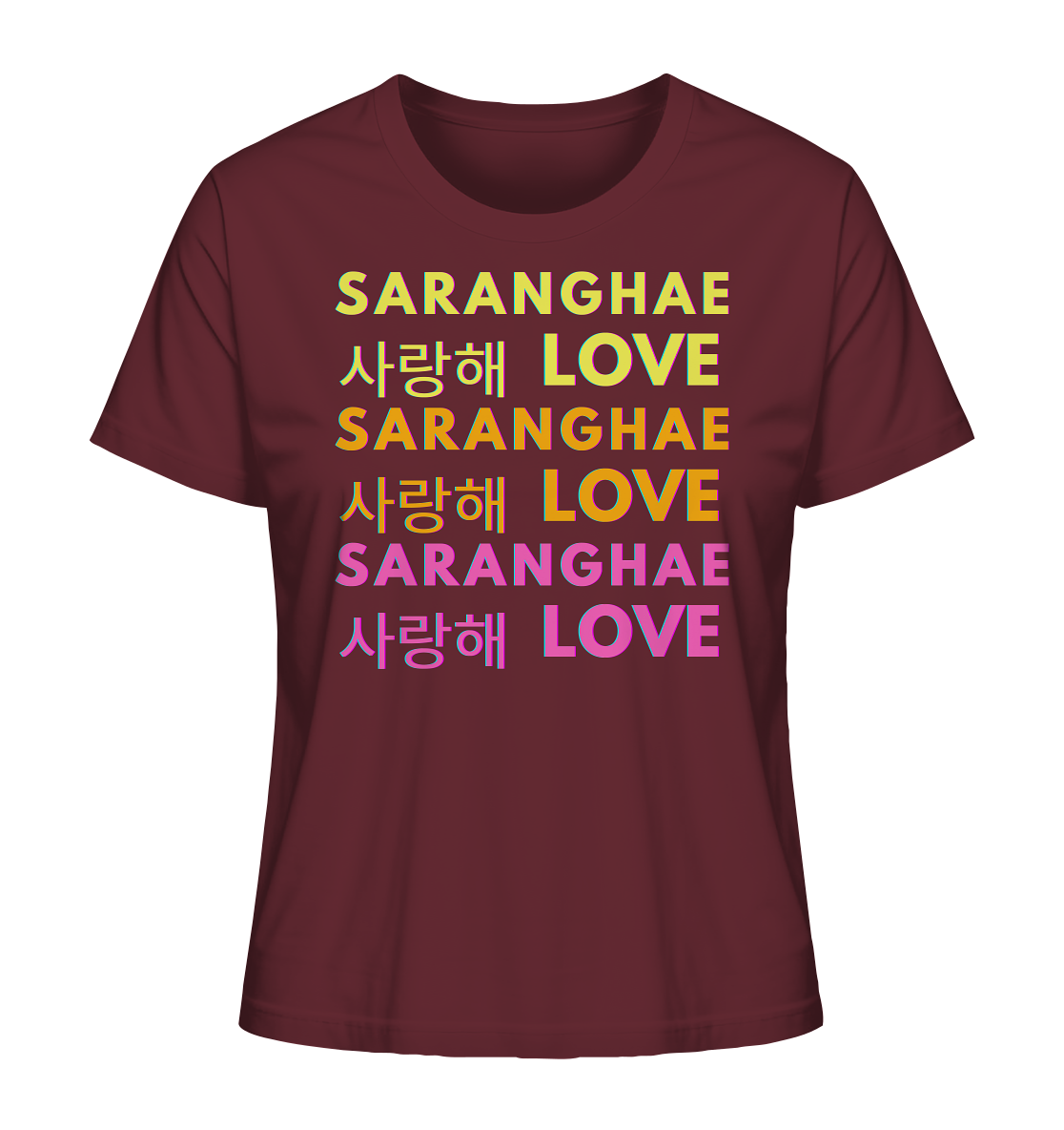 SARANGHAE LOVE NEON - Ladies Organic Shirt