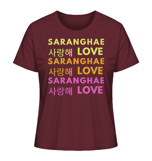 SARANGHAE LOVE NEON - Ladies Organic Shirt