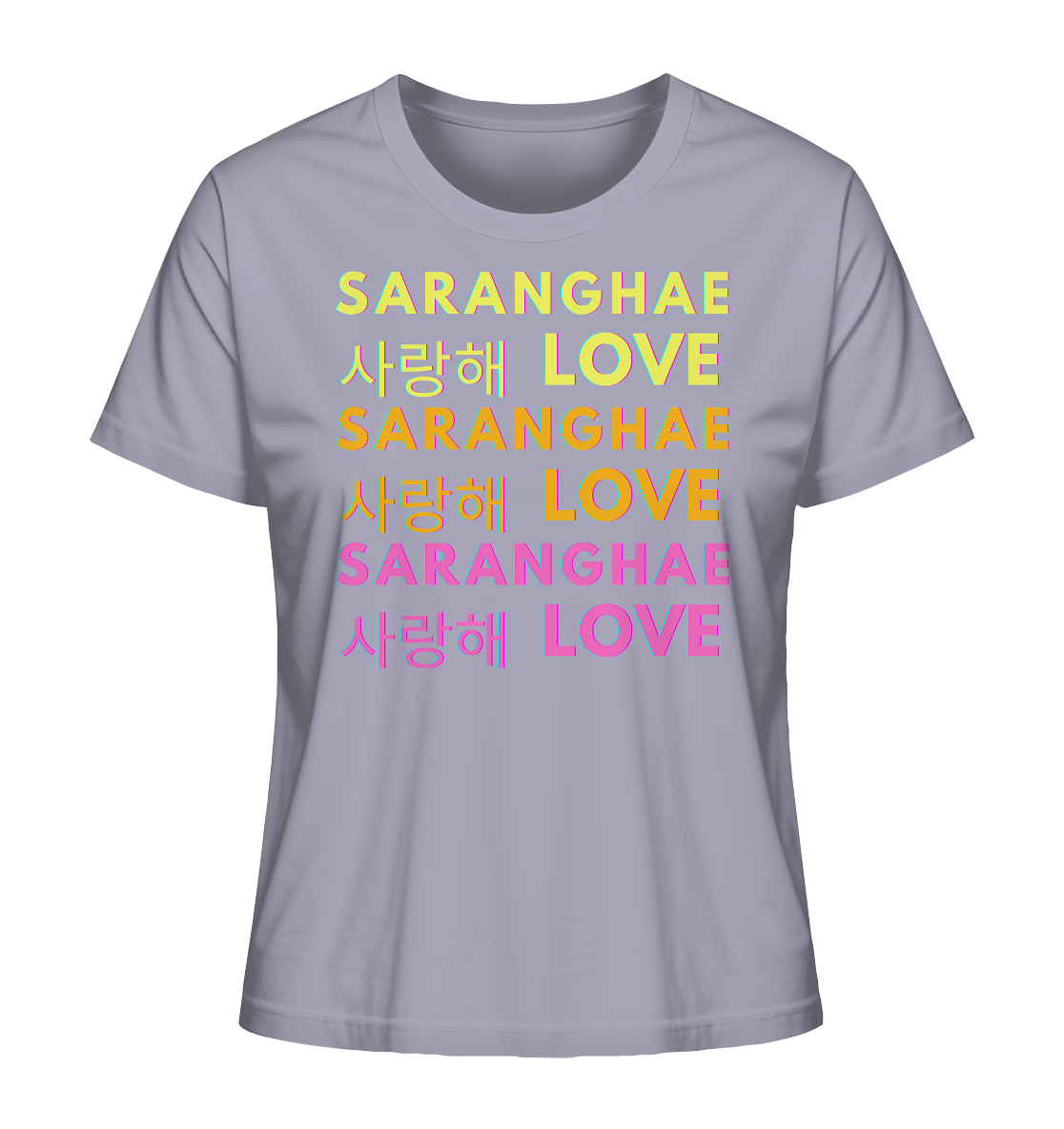 SARANGHAE LOVE NEON - Ladies Organic Shirt