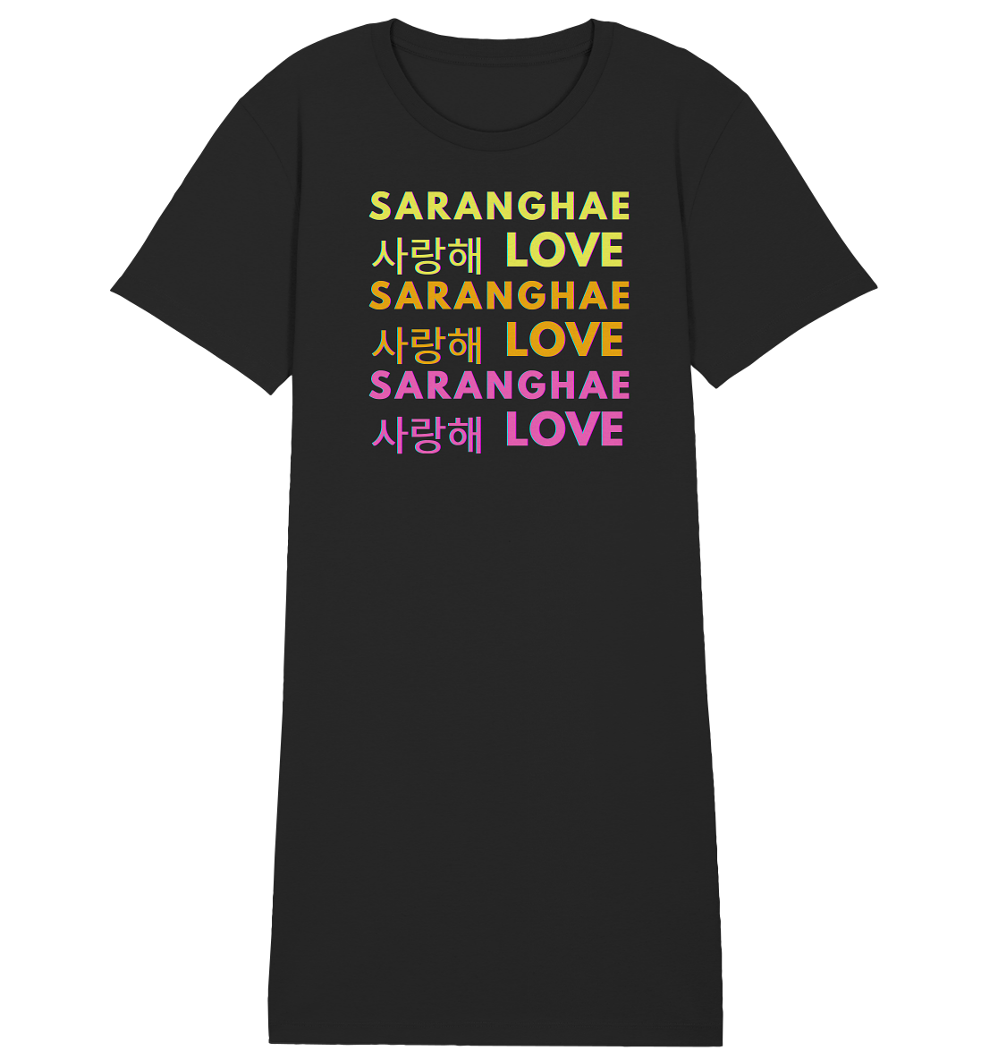 SARANGHAE LOVE NEON - Ladies Organic Shirt Dress