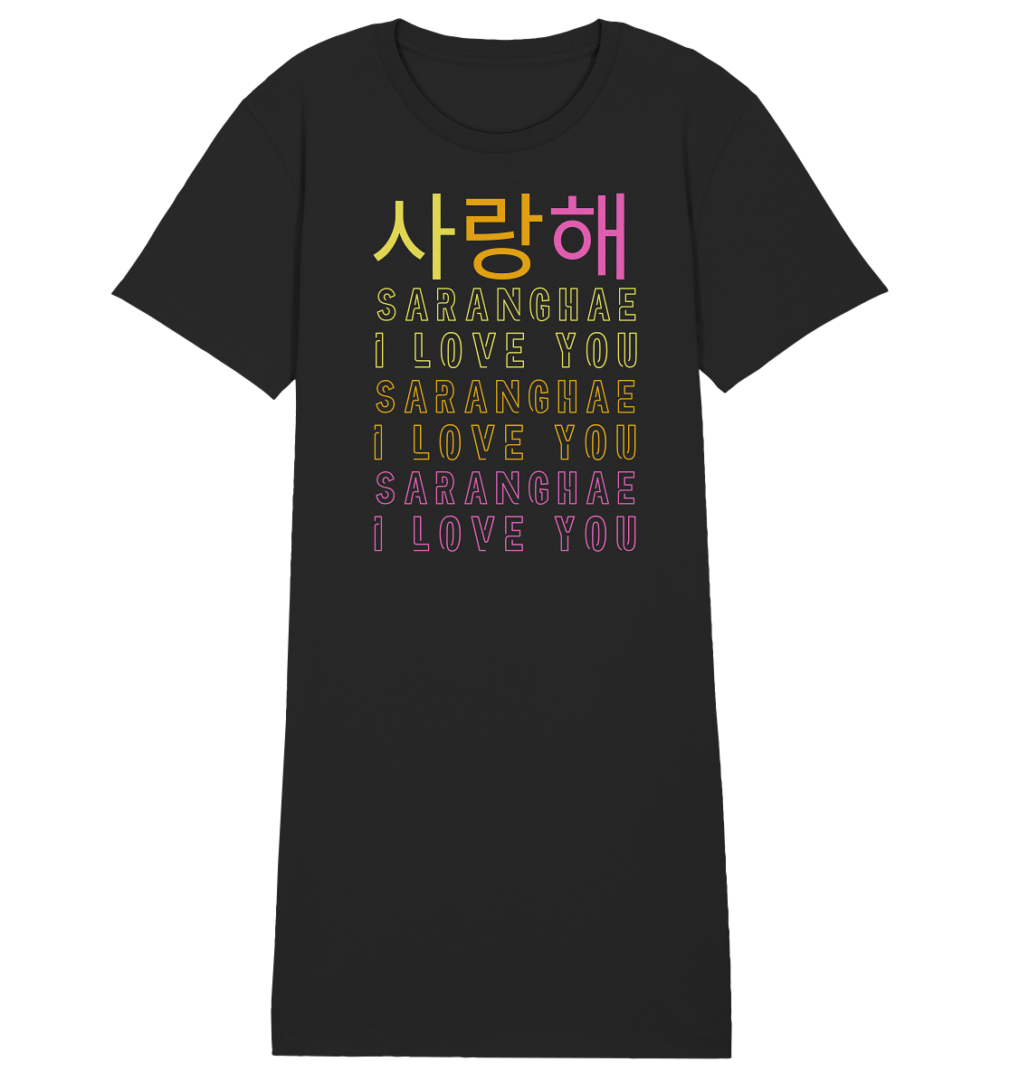 SARANGHAE I LOVE YOU - Ladies Organic Shirt Dress