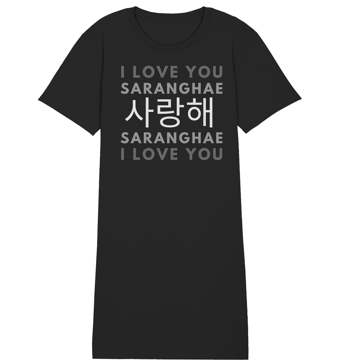 I LOVE YOU SARANGHAE - Ladies Organic Shirt Dress