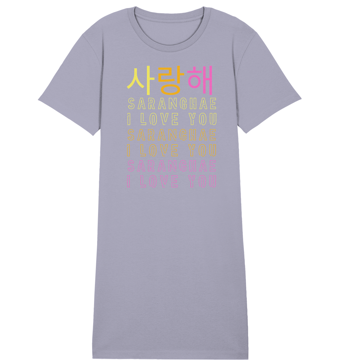 SARANGHAE I LOVE YOU - Ladies Organic Shirt Dress