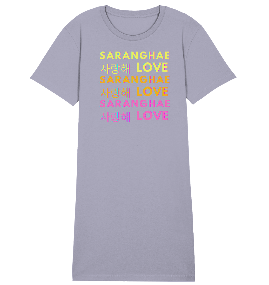 SARANGHAE LOVE NEON - Ladies Organic Shirt Dress