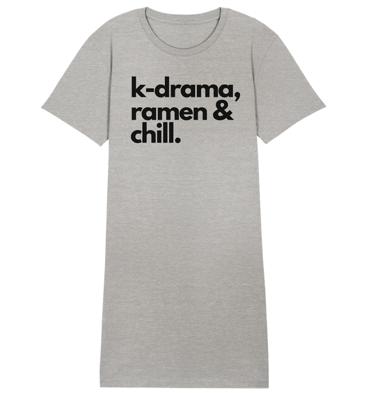 K-Drama, Ramen & Chill - Ladies Organic Shirt Dress