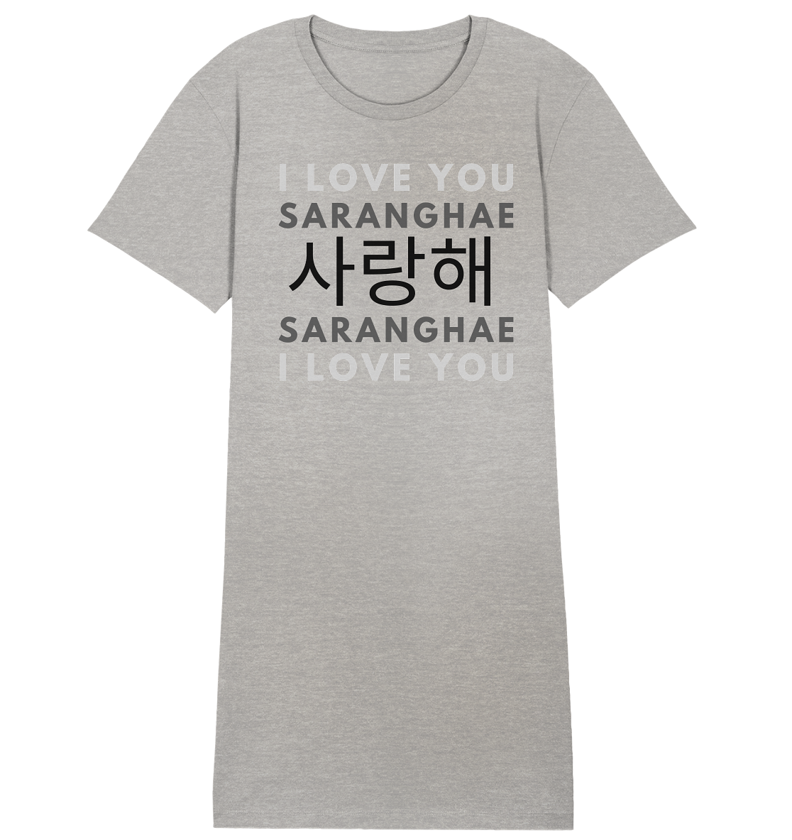 I LOVE YOU SARANGHAE - Ladies Organic Shirt Dress