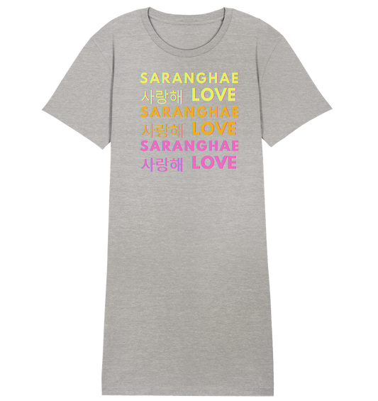 SARANGHAE LOVE NEON - Ladies Organic Shirt Dress