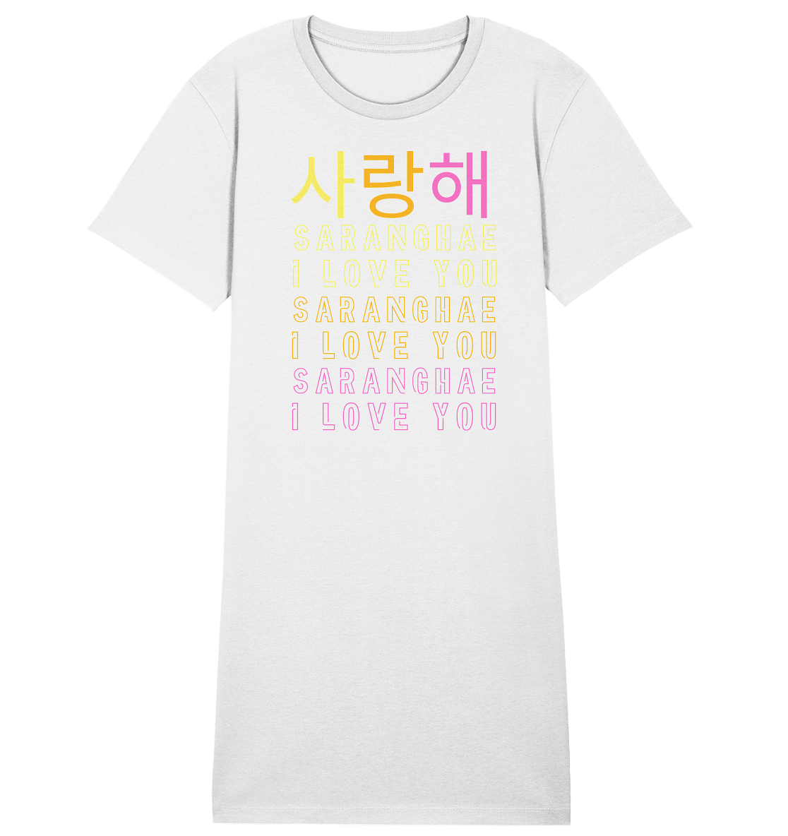 SARANGHAE I LOVE YOU - Ladies Organic Shirt Dress