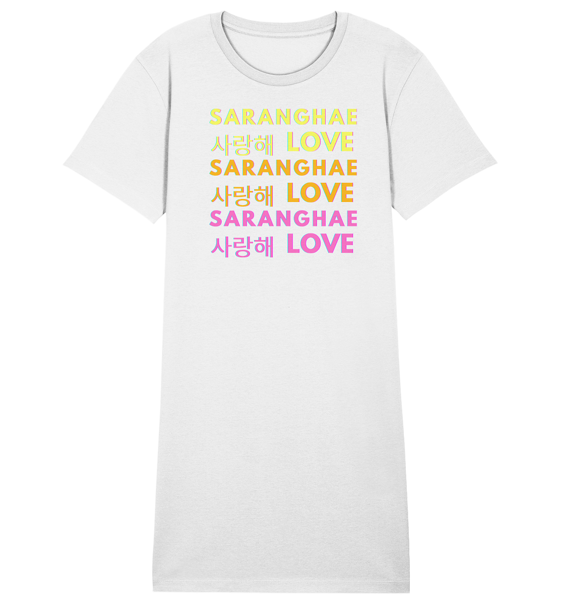 SARANGHAE LOVE NEON - Ladies Organic Shirt Dress