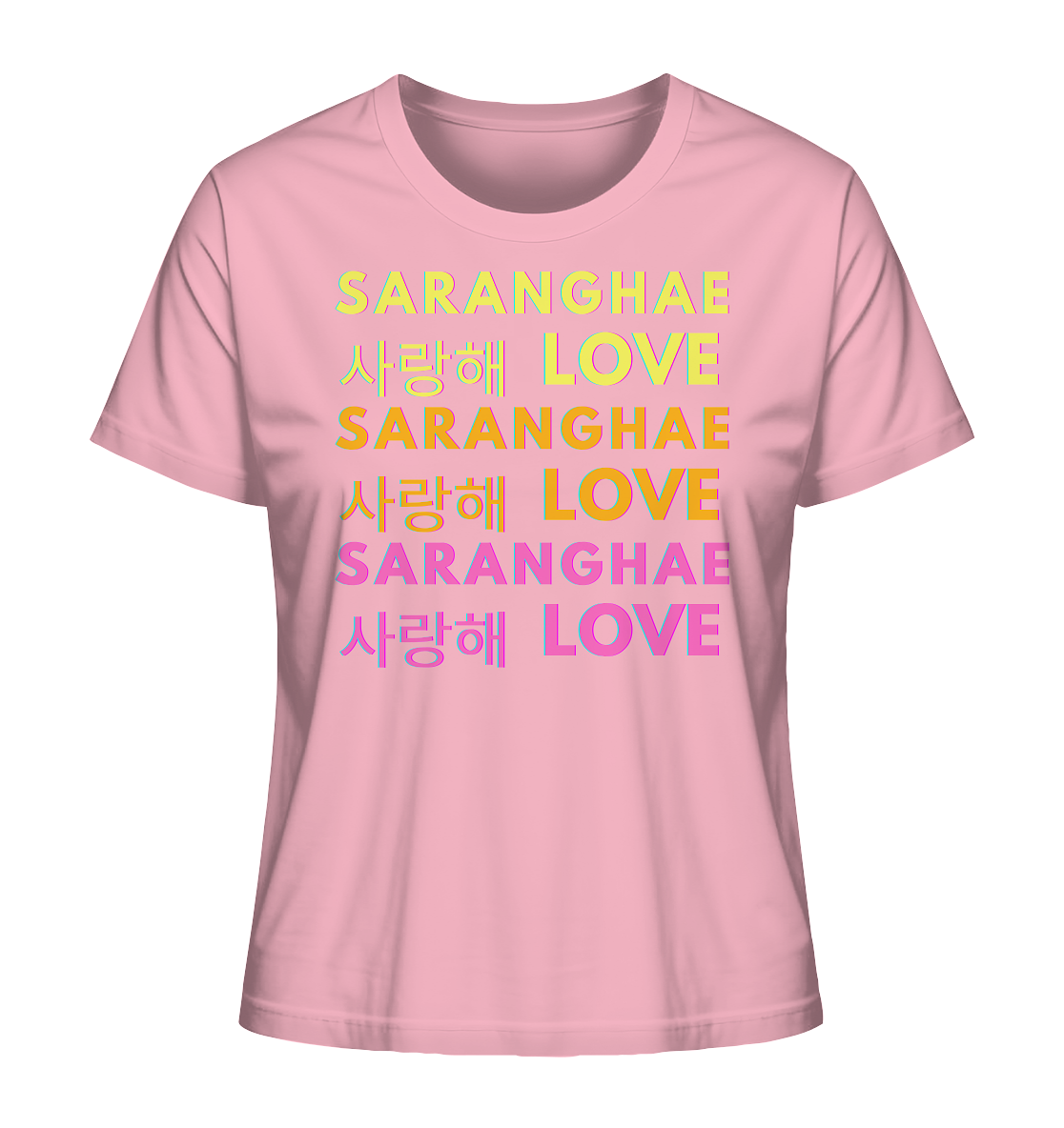 SARANGHAE LOVE NEON - Ladies Organic Shirt