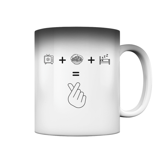 K-Drama, Ramen, Sleep, Finger Herz - Magic Mug