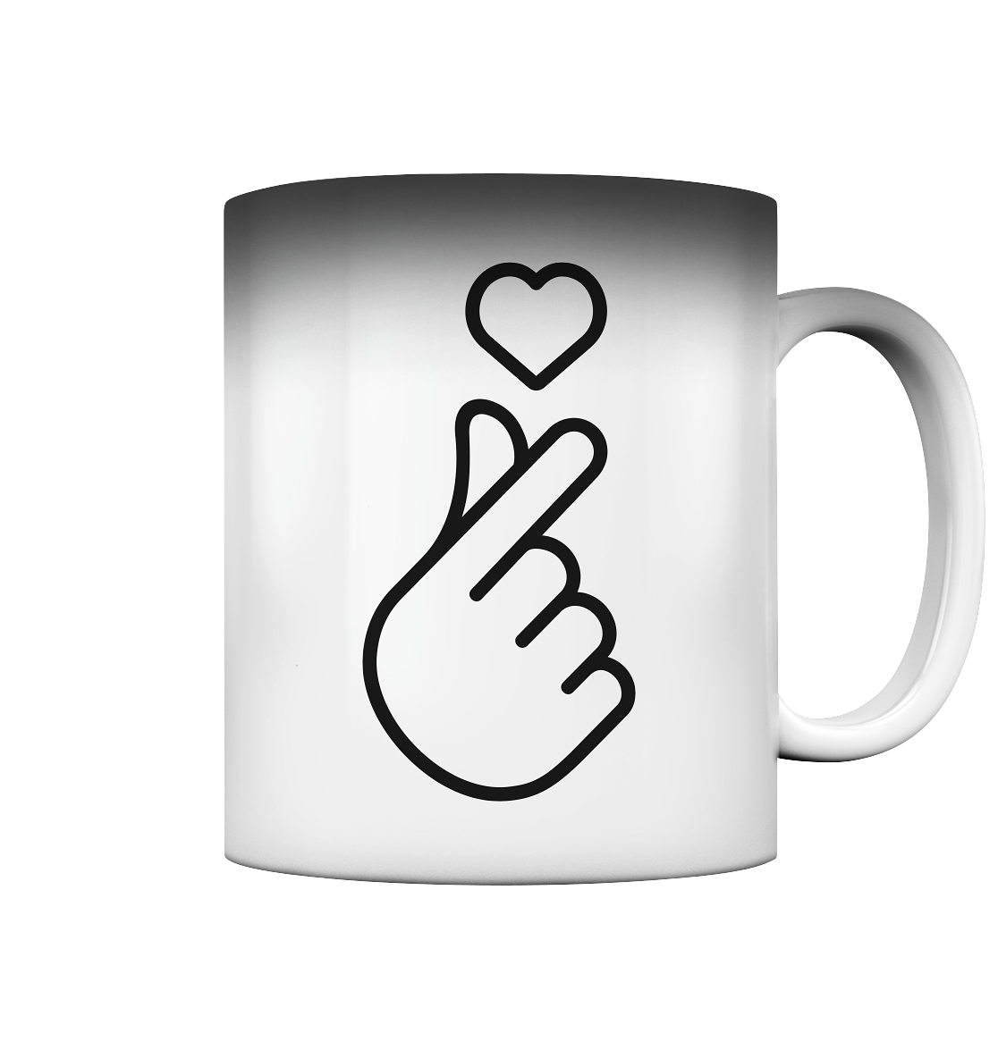 Finger Herz mit Herz - Magic Mug