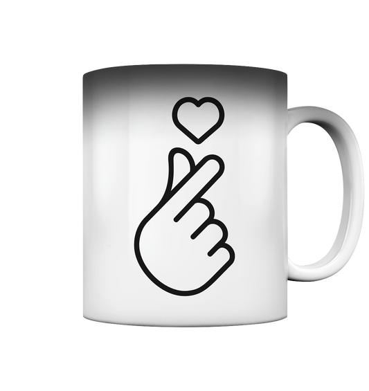 Finger Herz mit Herz - Magic Mug