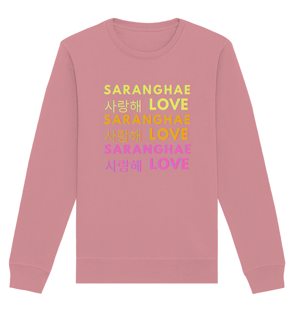 SARANGHAE LOVE NEON - Organic Basic Unisex Sweatshirt