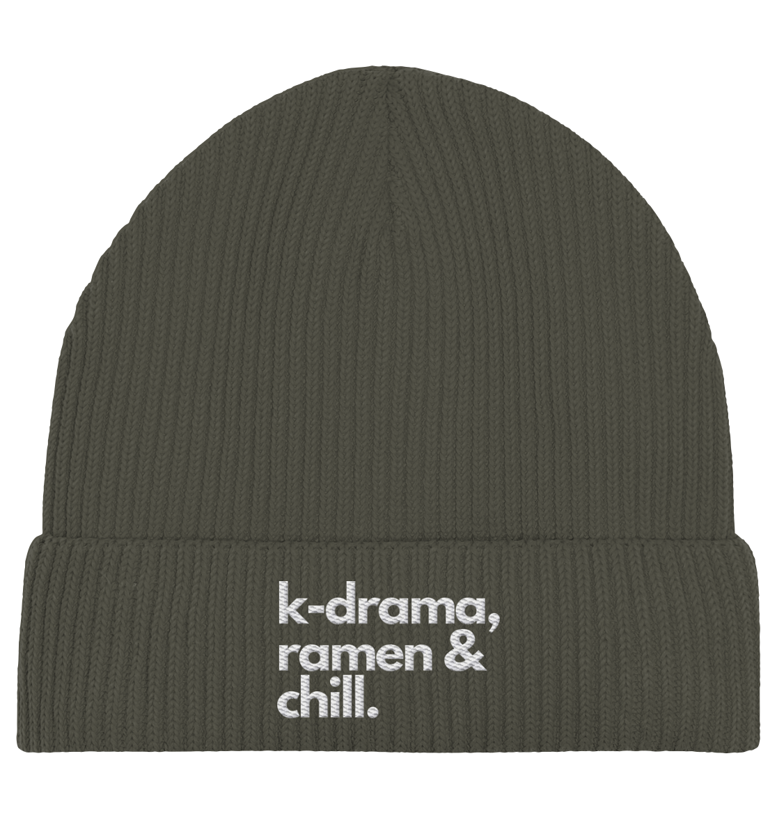 K-Drama, Ramen & Chill- Stick - Organic Fisherman Beanie